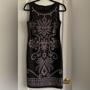 Beaded sleeveless black dress prom dress party dress